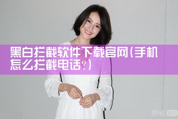 黑白拦截软件下载官网